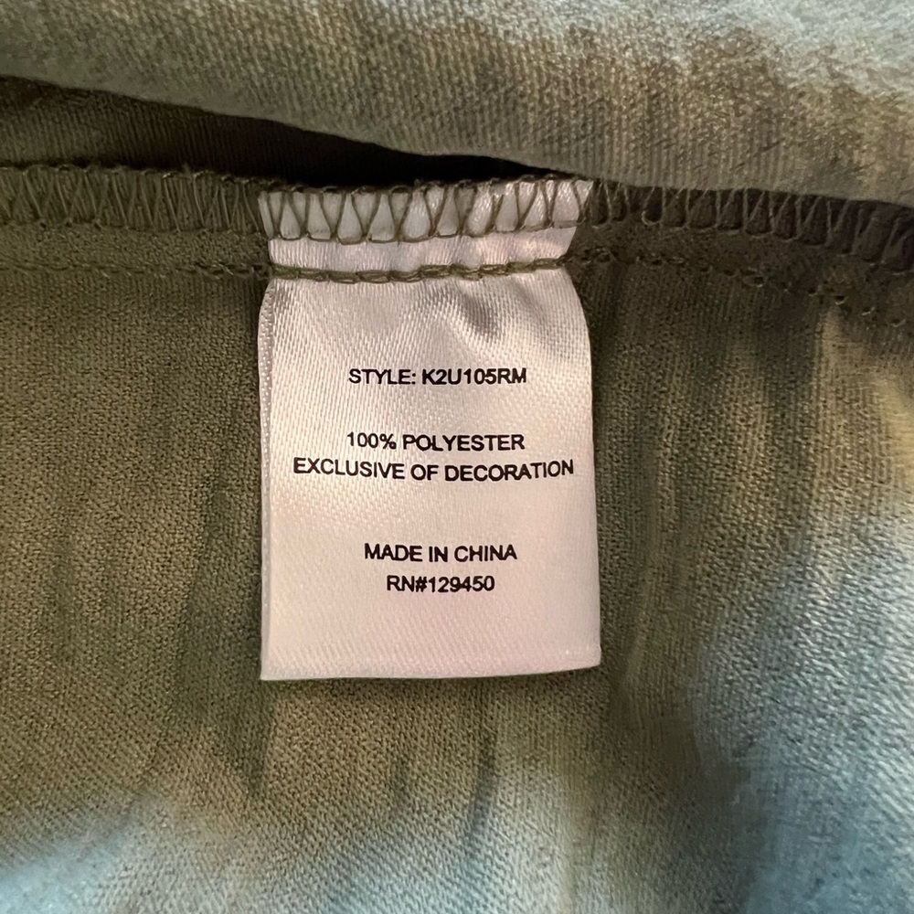 Olive Green Button-Down Blouse - Picture 12 of 13